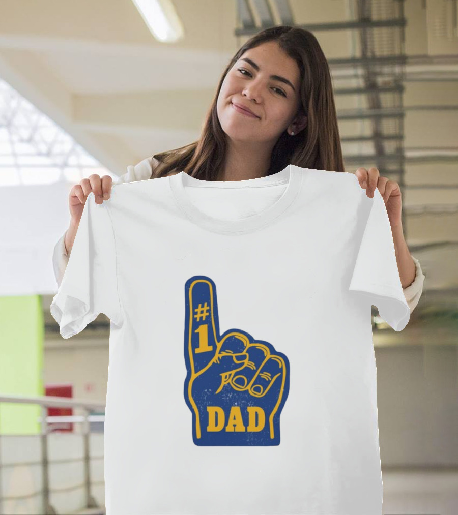 #1 Dad Foam Finger Sports Fan Tribute T-Shirt