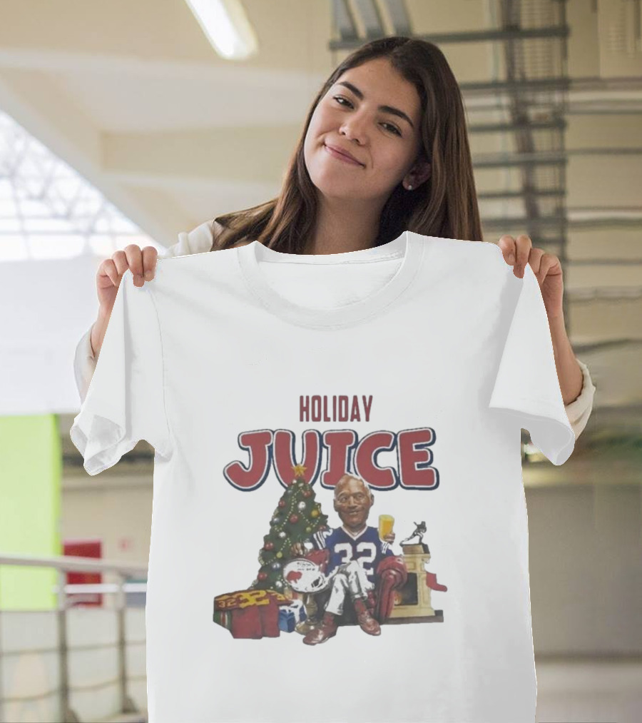 Holiday Juice 32 Christmas Football Theme T-Shirt