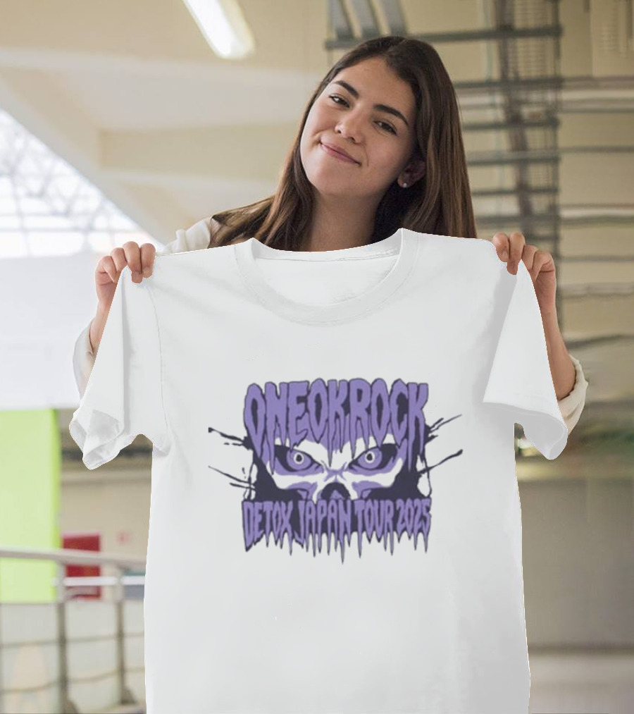 ONE OK ROCK Detox Japan Tour 2025 Skull Head T-Shirt