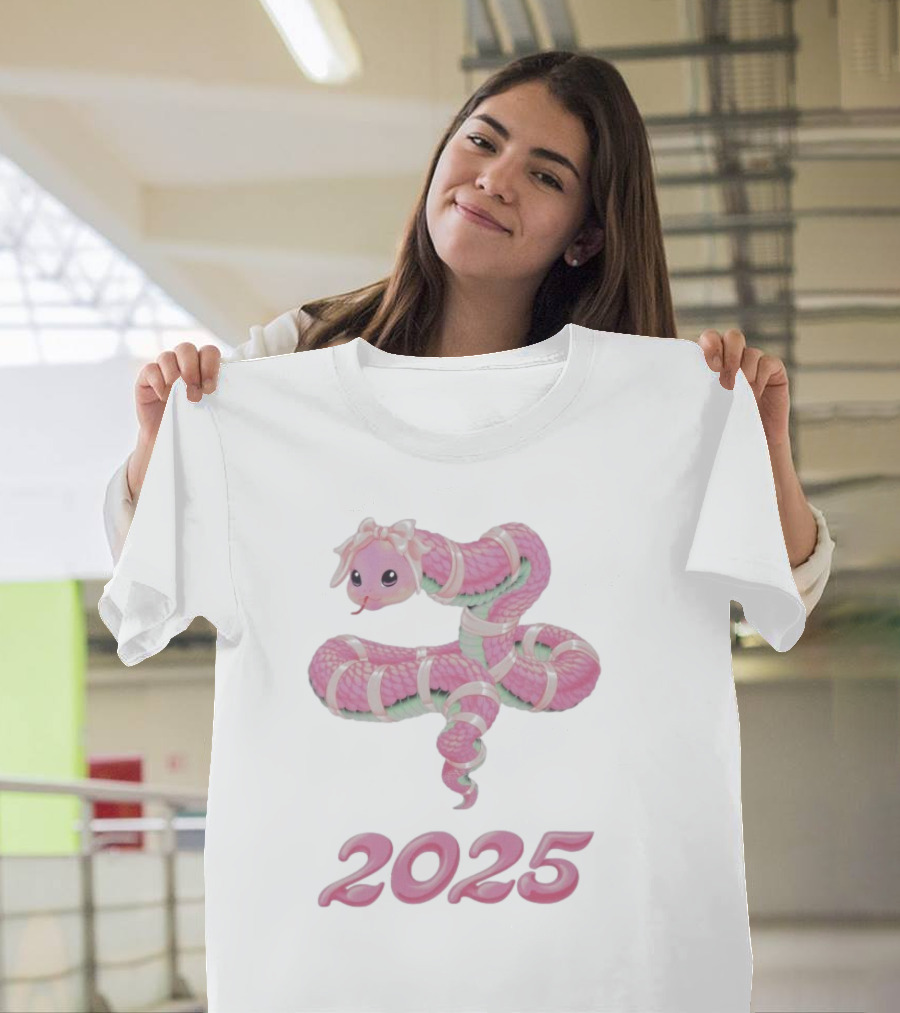 Peggy Goods Cute Pink Snake 2025 T-Shirt