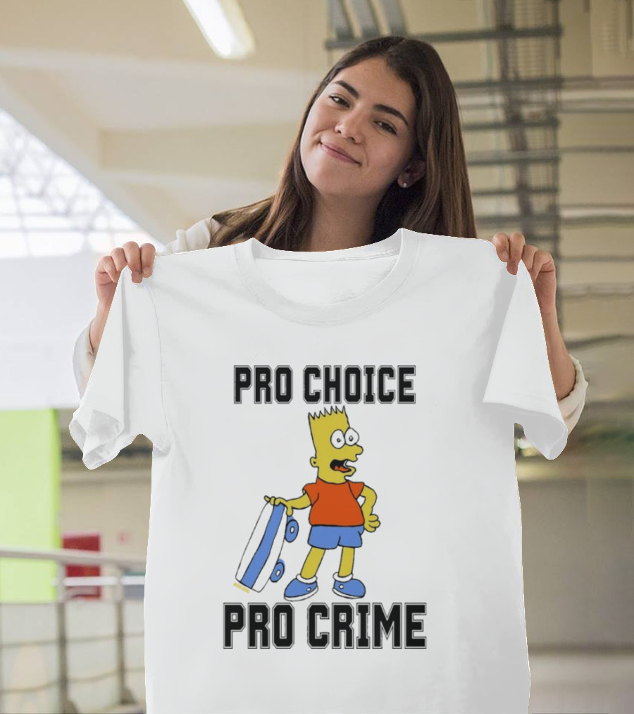 Pro Choice Pro Crime Bart with Detachable Eyes T-Shirt