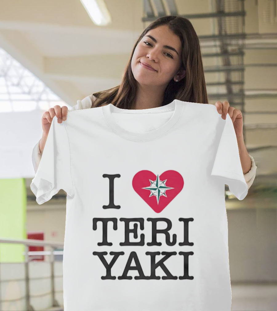 Seattle Mariners I Love Teriyaki Heart Mariners Symbol T-Shirt