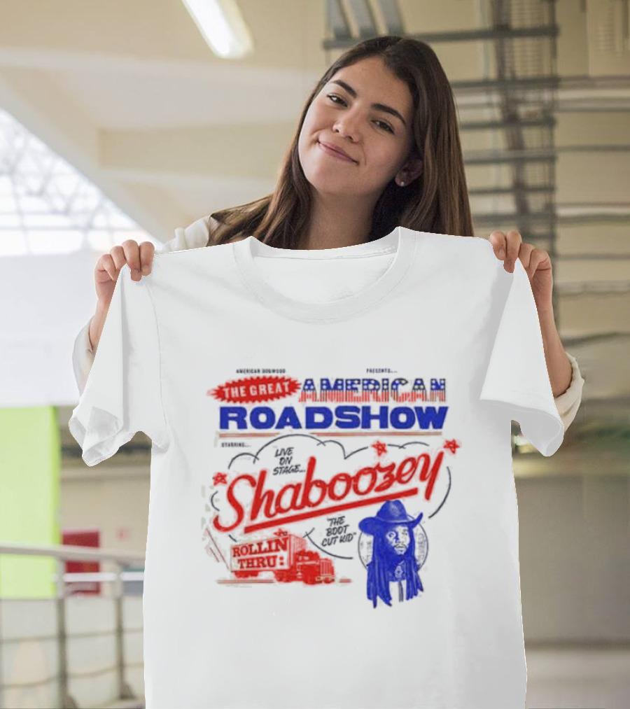 Great American Tour Shaboozey Roadshow 2025 Dates Cowboy Hat T-Shirt