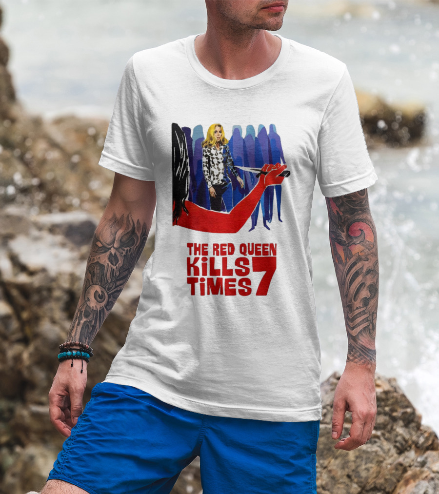 The Red Queen Kills Seven Times Red Arm Woman And Figures T-Shirt