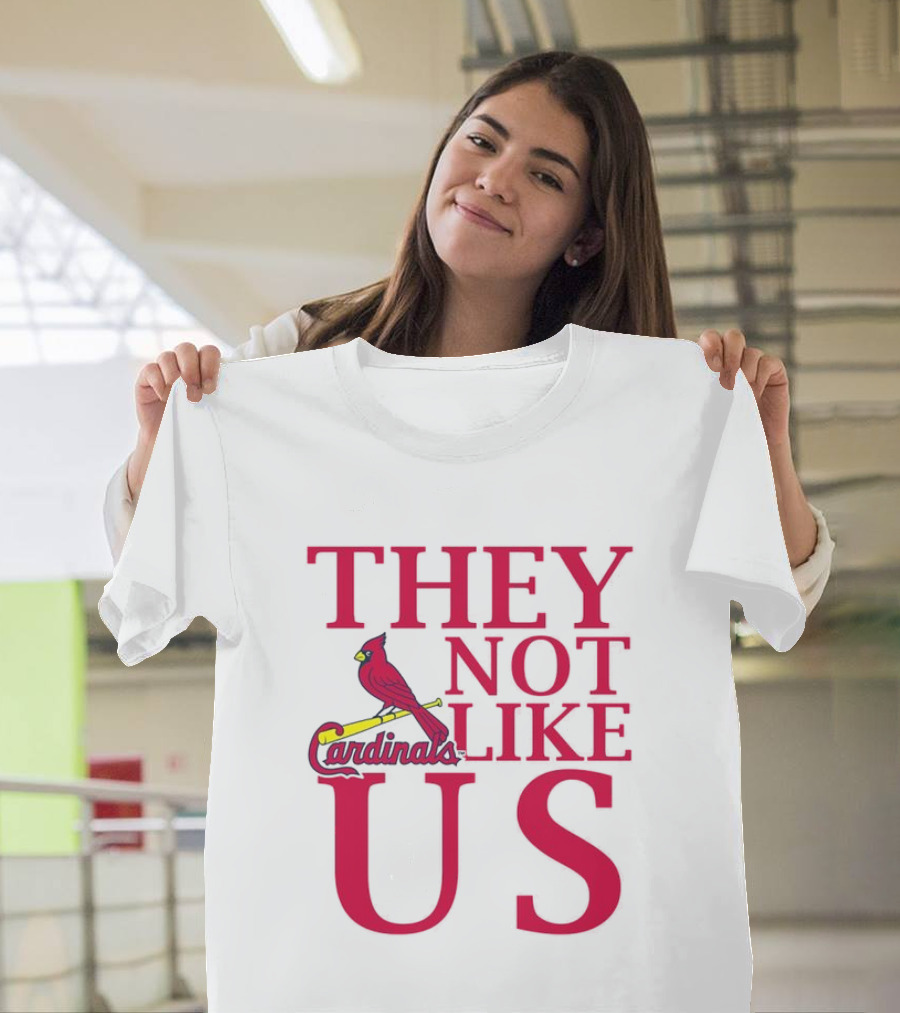 St. Louis Cardinals They Not Like Us Bird On Bat T-Shirt
