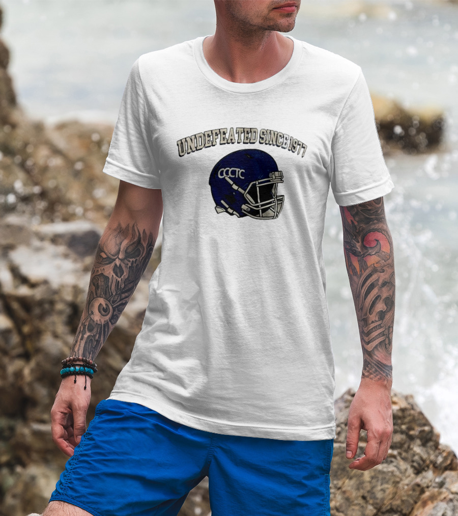 Undefeated Since 1977 CCCTC Football Helmet T-Shirt