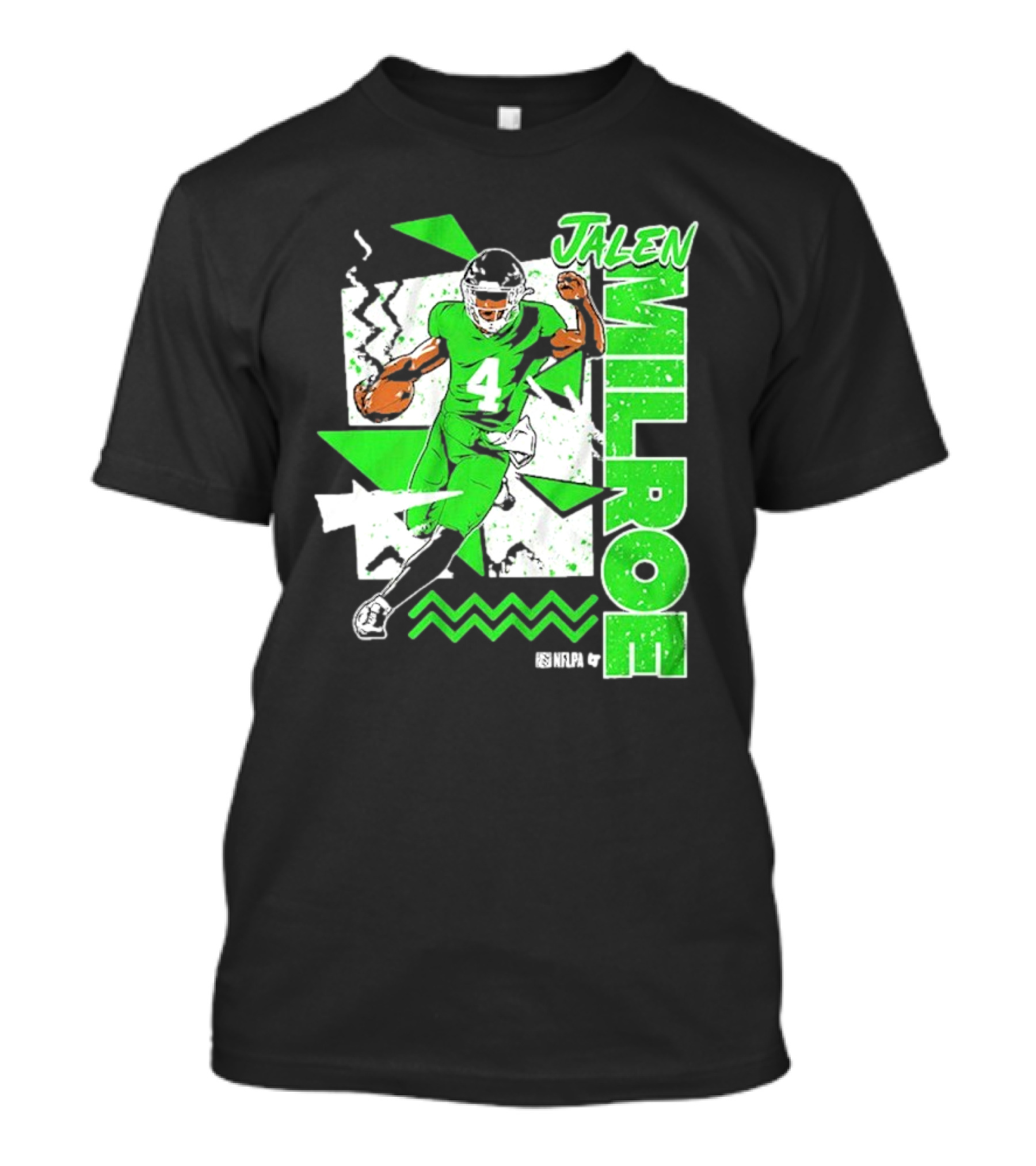 Jalen Milroe Seattle 1994 Green Football Zigzag Style T-Shirt