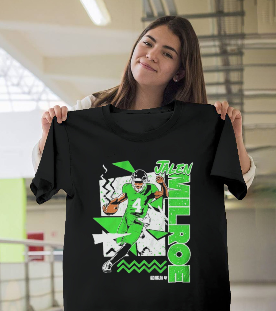 Jalen Milroe Seattle 1994 Green Football Zigzag Style T-Shirt