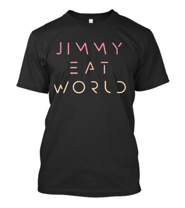Jimmy Eat World Futuristic Neon Pink Orange Text T-Shirt