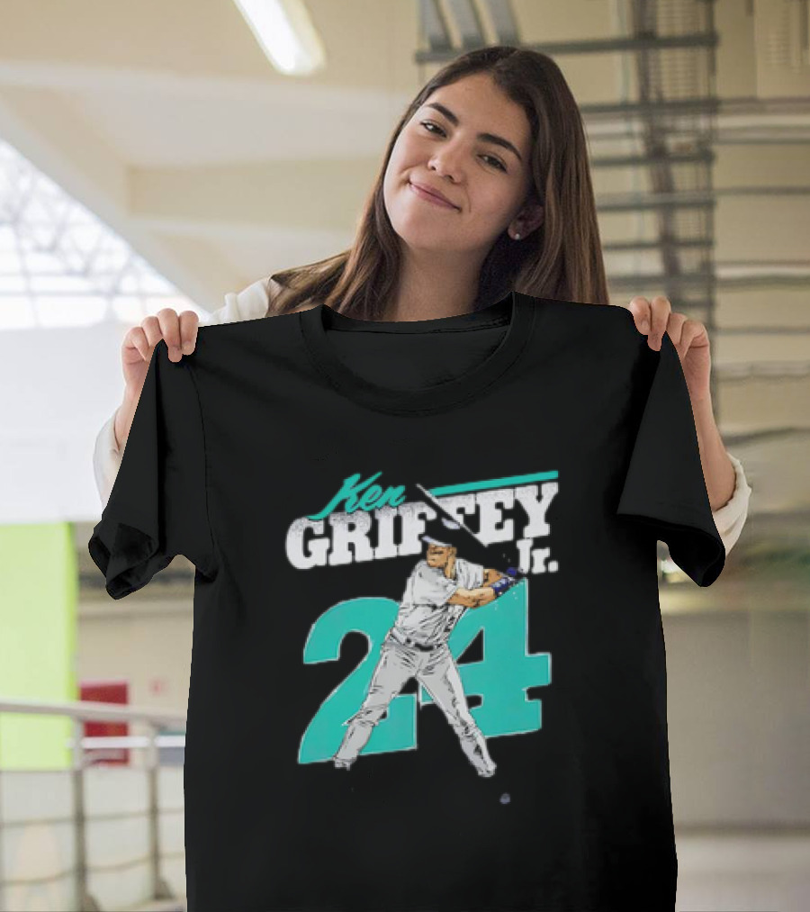 Ken Griffey Jr. Seattle Mariners 24 Retro Vintage Baseball Player T-Shirt