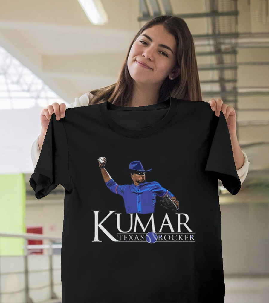 Kumar Texas Rocker Baseball Pitcher Cowboy Hat T-Shirt