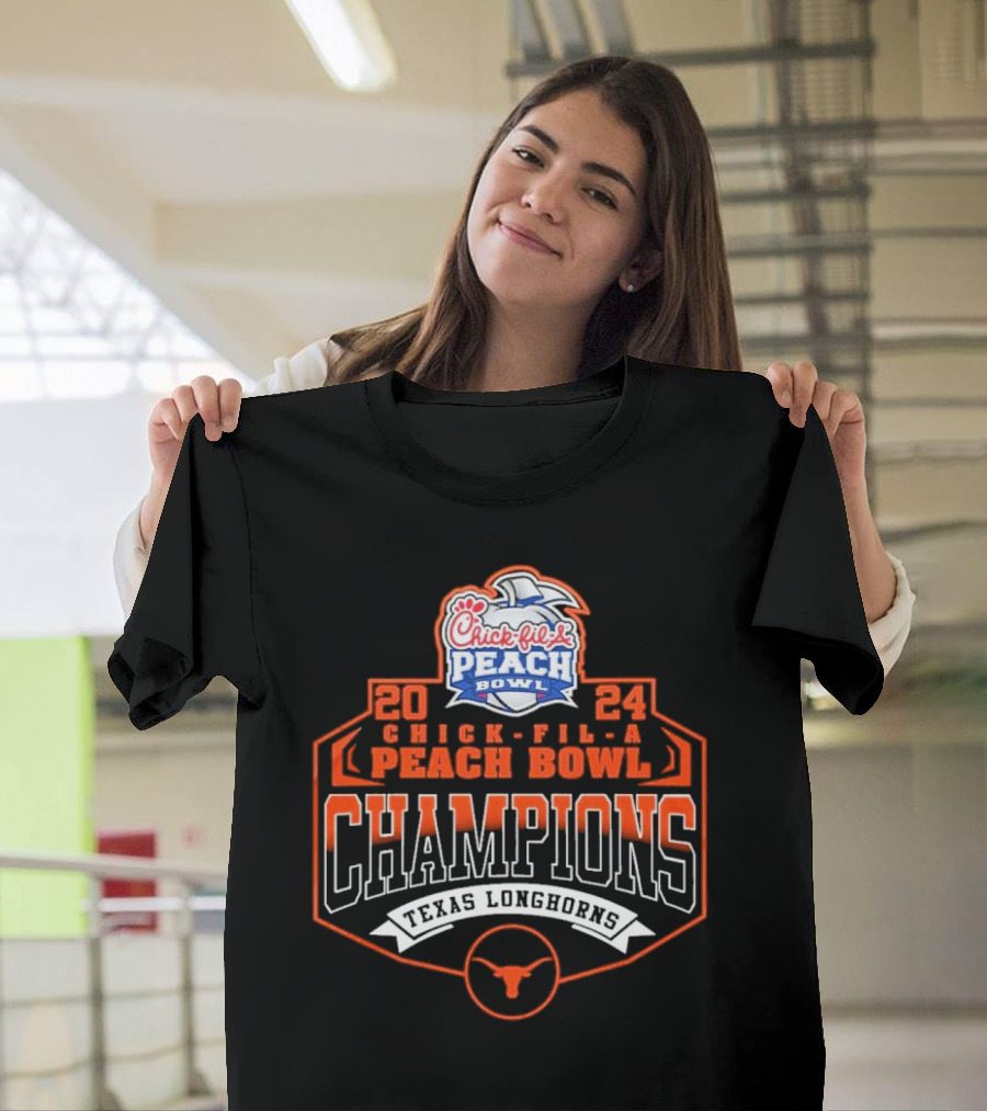 Texas Longhorns Chick-Fil-A Peach Bowl Champions 2024 T-Shirt