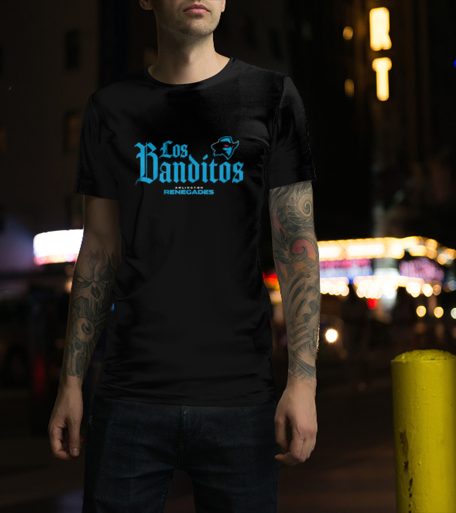 Los Banditos Arlington Renegades Texas Map Red Eyes T-Shirt