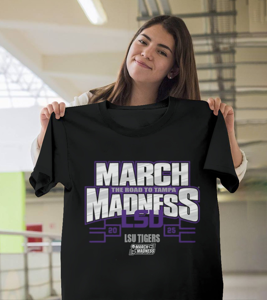 LSU Tigers March Madness 2025 The Road to Tampa T-Shirt