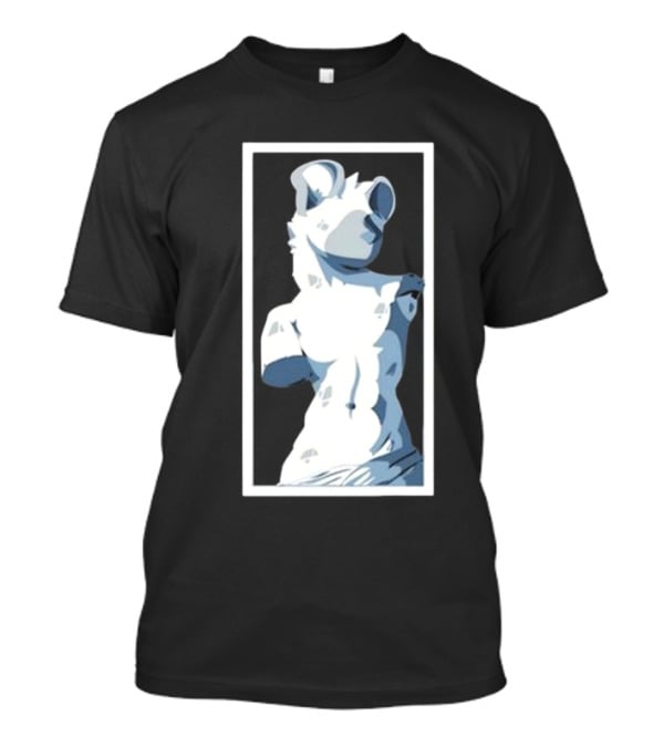 Mangoyena God's Chosen Hyena Statue Style T-Shirt