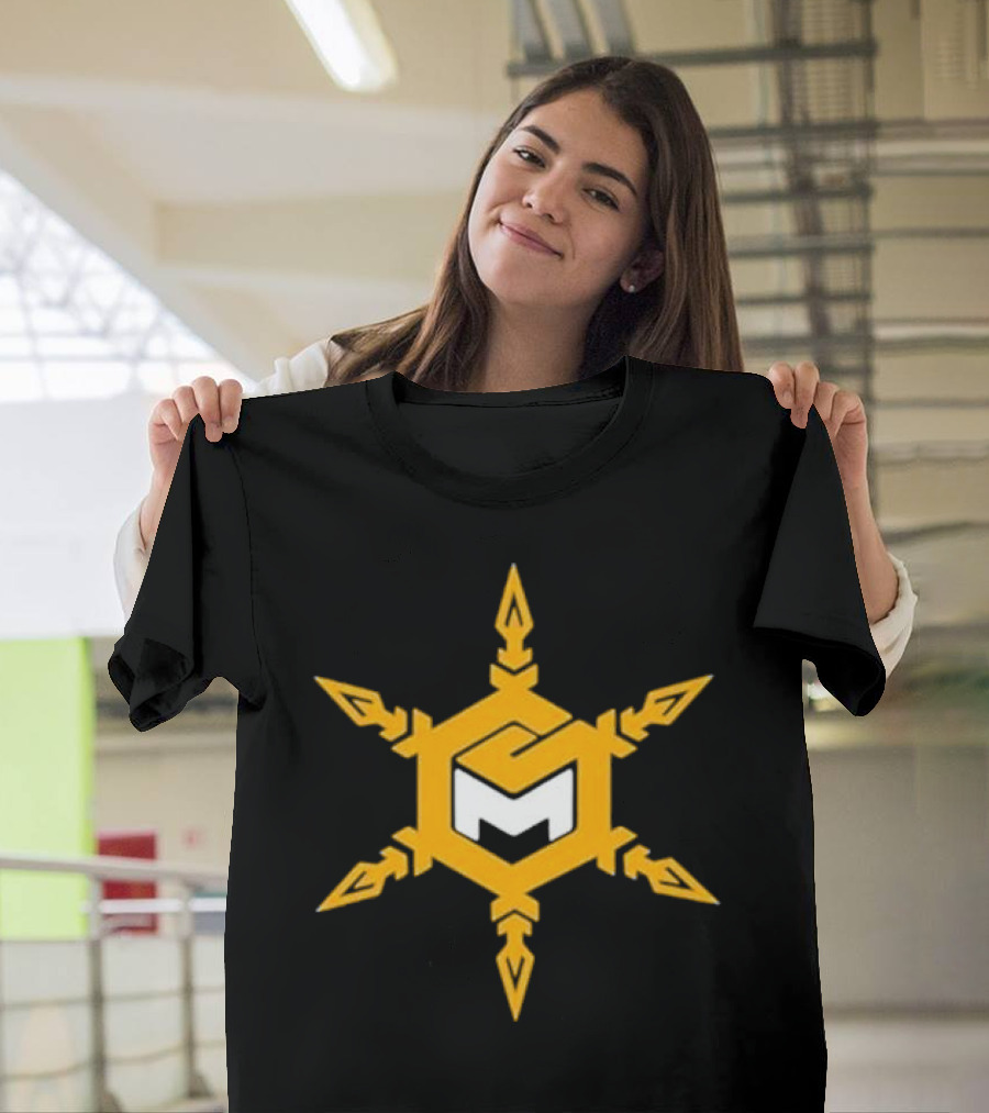 Mike Sainristil M Yellow Snowflake Emblem T-Shirt
