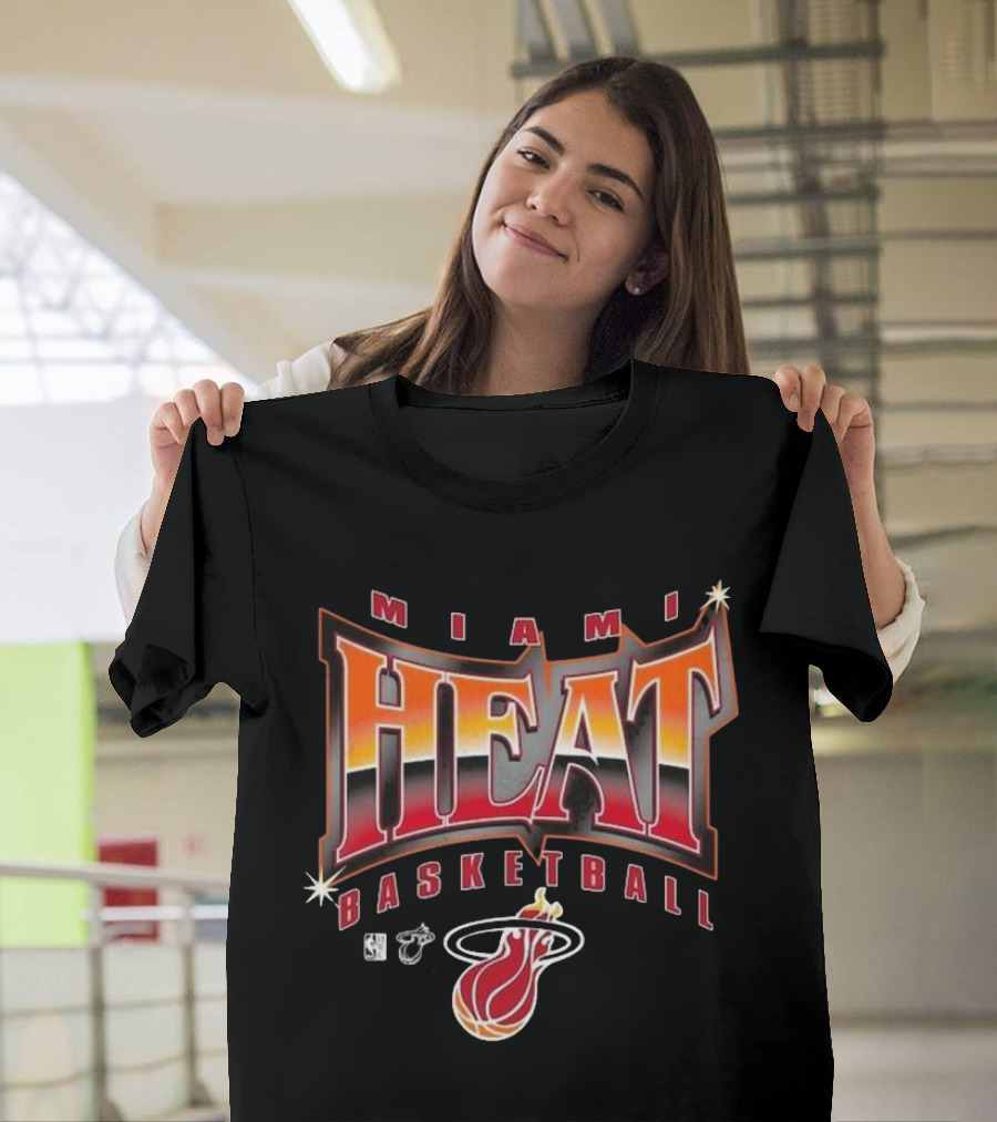 Miami Heat Basketball Worldwide Glow Up NBA Icons T-Shirt