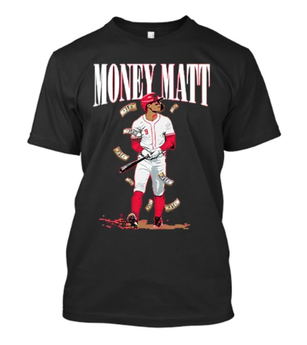 Money Matt McLain Red Baseball Player Icon T-Shirt