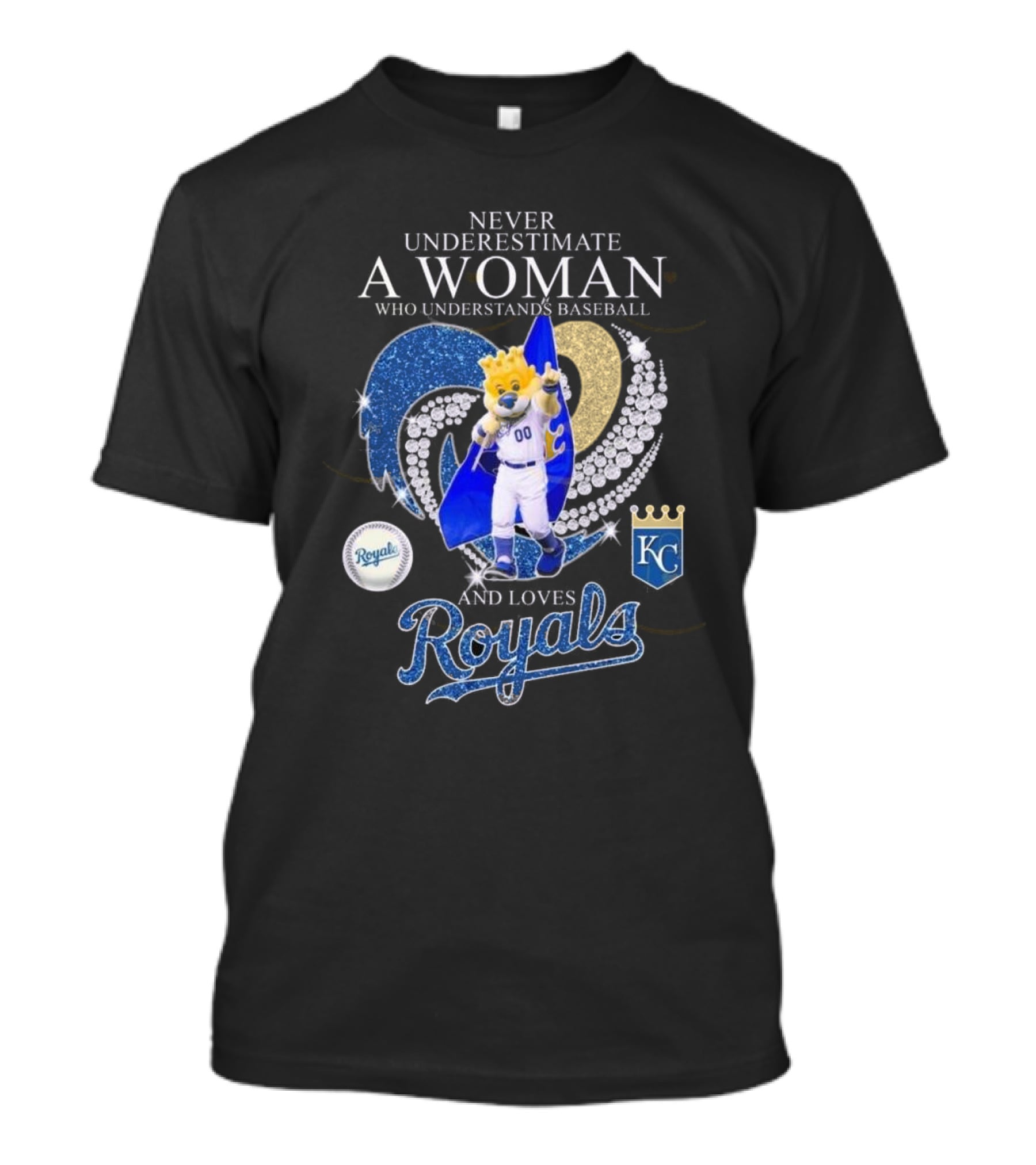 Never Underestimate A Woman Who Understands Baseball Royals Mascot Kansas City Love T-Shirt