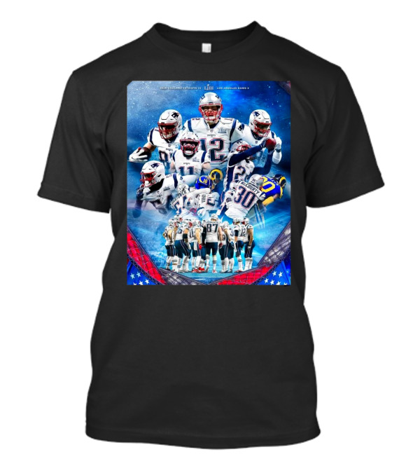 New England Patriots 13 Los Angeles Rams 3 Super Bowl LIII Champions Number 6 T-Shirt