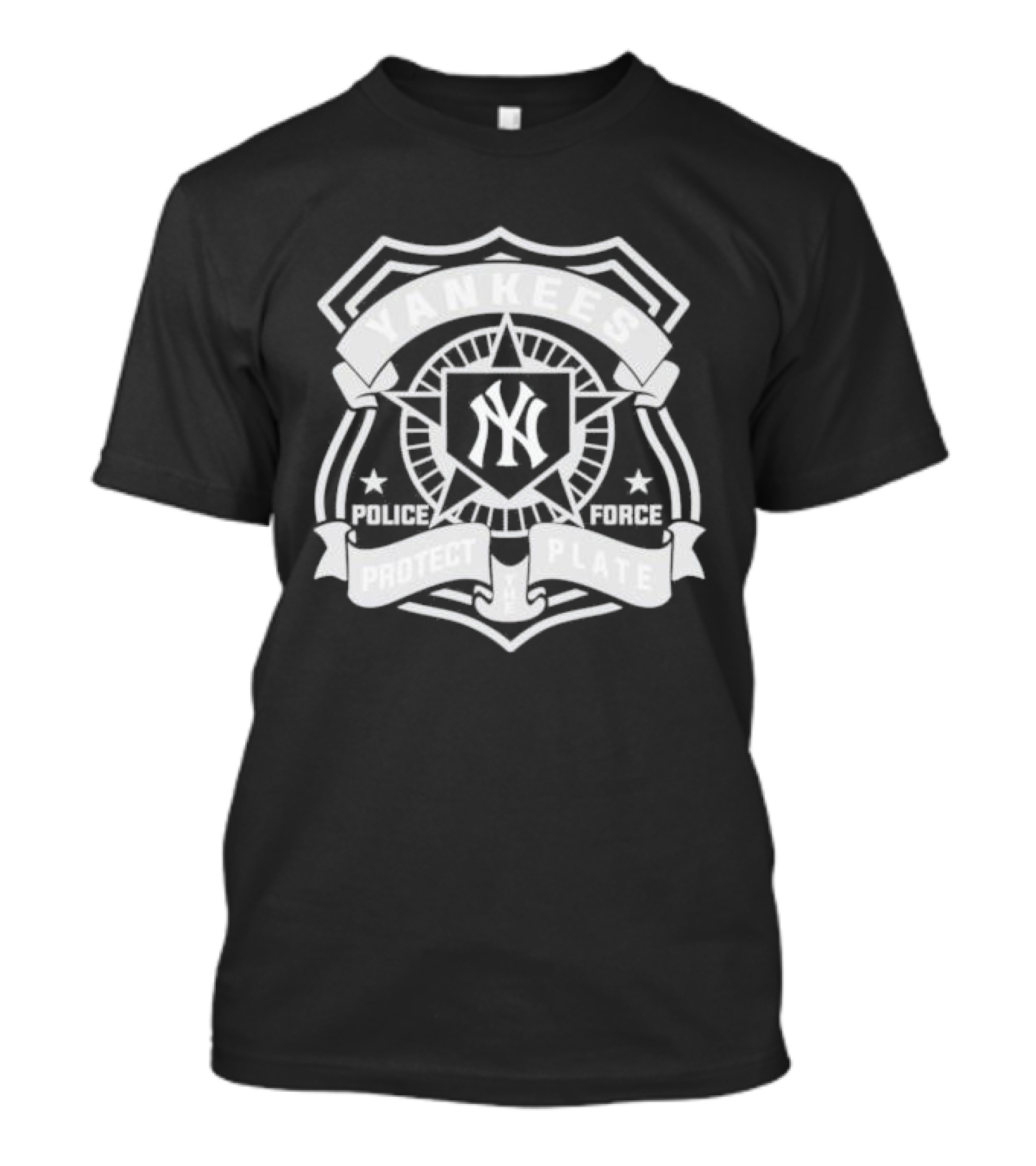 Yankees Police Force Protect Plate Badge Symbol T-Shirt