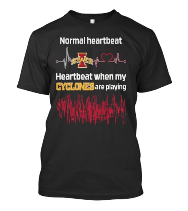 Normal Heartbeat Iowa State Cyclones Heartbeat Playing T-Shirt
