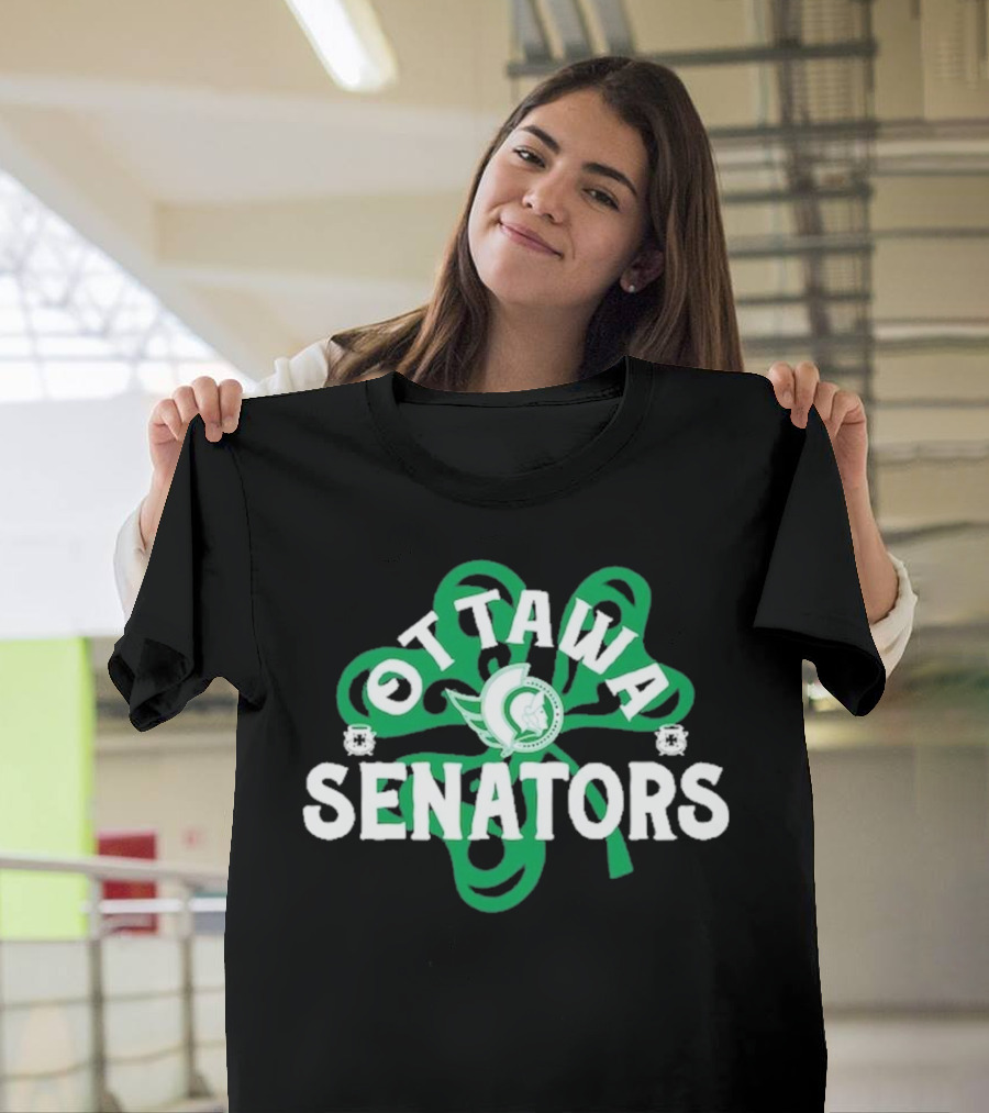 Ottawa Senators St. Patrick's Day Shamrock Hockey Richmond T-Shirt