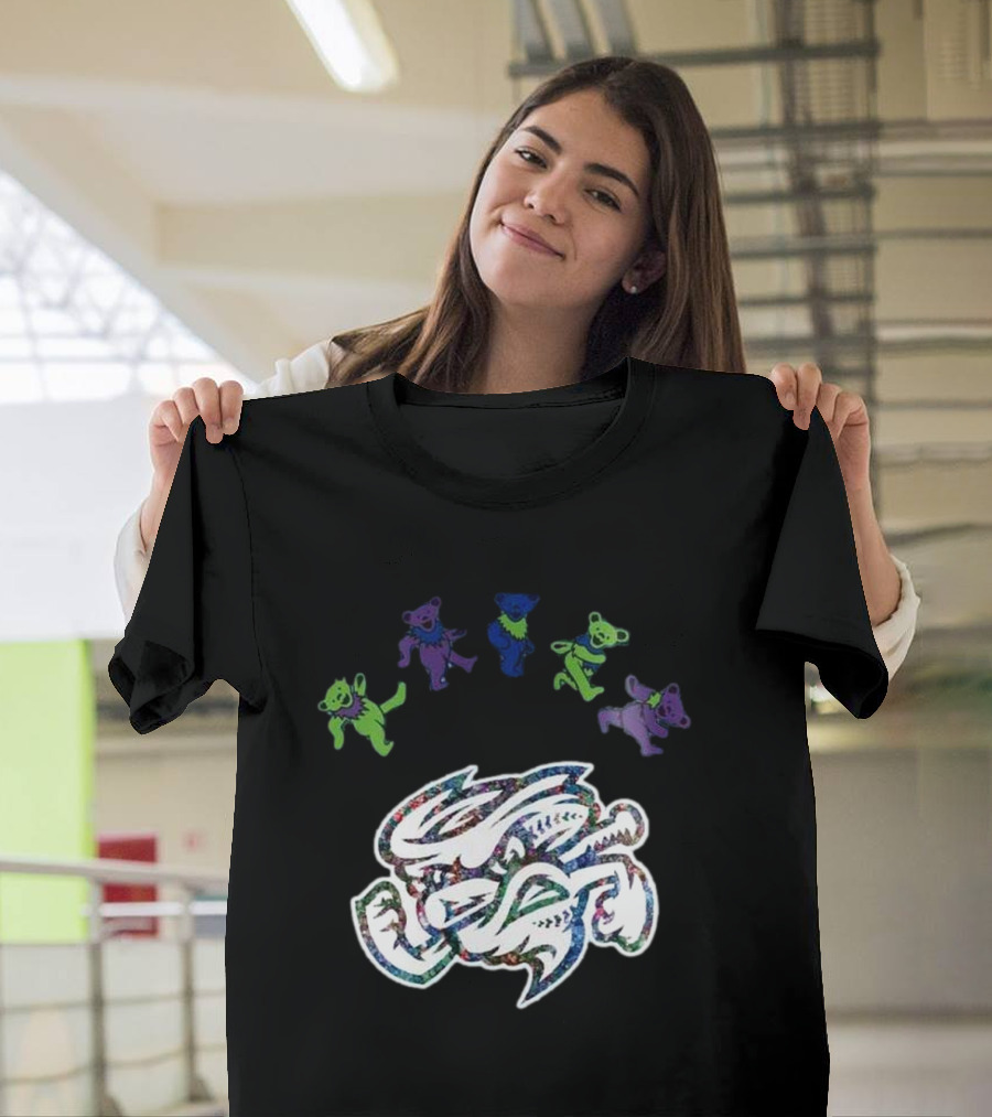 Omaha Storm Chasers Grateful Dead Night 2025 Baseball Dancing Bears T-Shirt