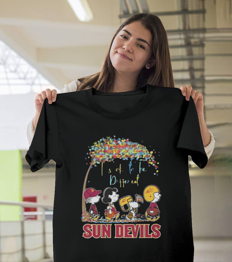 Peanuts It’s Ok To Be Different Arizona State Sun Devils T-Shirt
