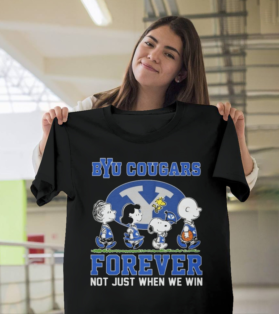 BYU Cougars Peanuts Characters Forever Not Just When We Win T-Shirt