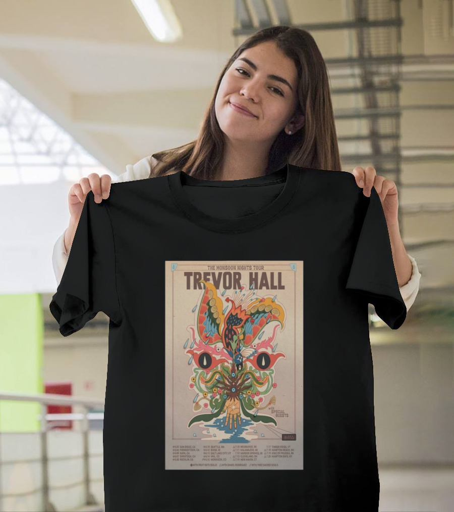 Trevor Hall The Monsoon Nights Tour 2025 with Special Guests and Tour Dates T-Shirt