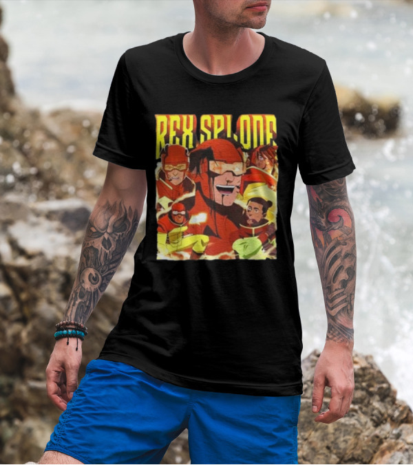 Rex Splode Invincible Comic Book Character Collage T-Shirt