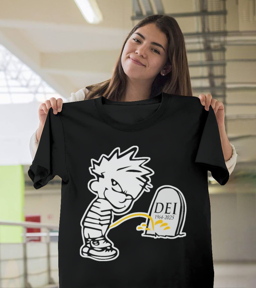 RIP DEI 1964-2025 Comic Tribute With Cartoon Character T-Shirt