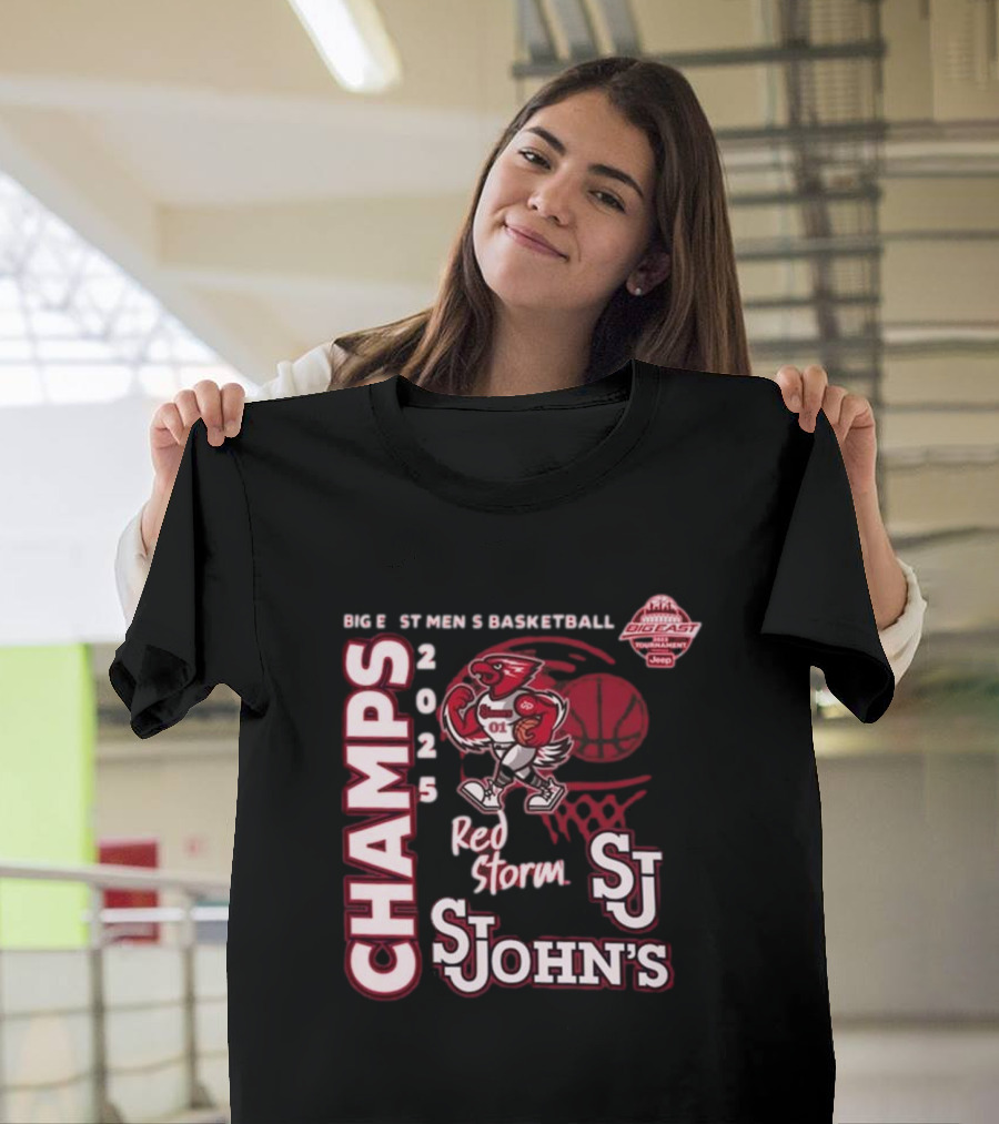 Big East Men's Basketball 2025 Champs St. John's Red Storm T-Shirt