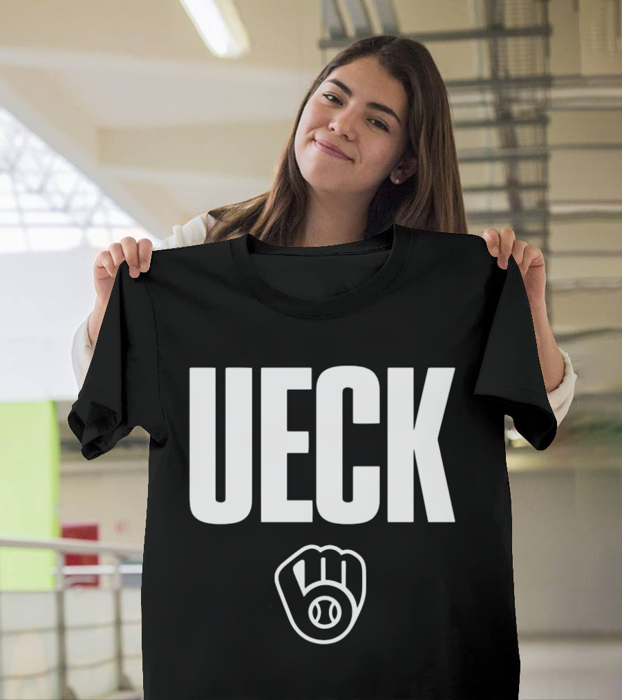 Milwaukee Brewers MLB Thank You UECK Baseball Glove Tribute T-Shirt