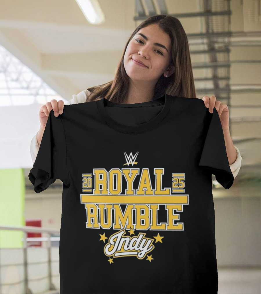 WWE Royal Rumble 2025 Indy Gold Stars T-Shirt