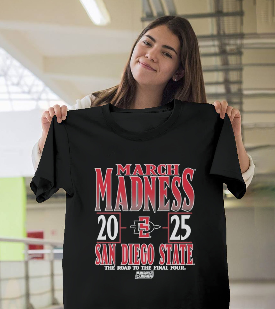 San Diego State Aztecs March Madness 2025 NCAA Tournament Road to Final Four T-Shirt