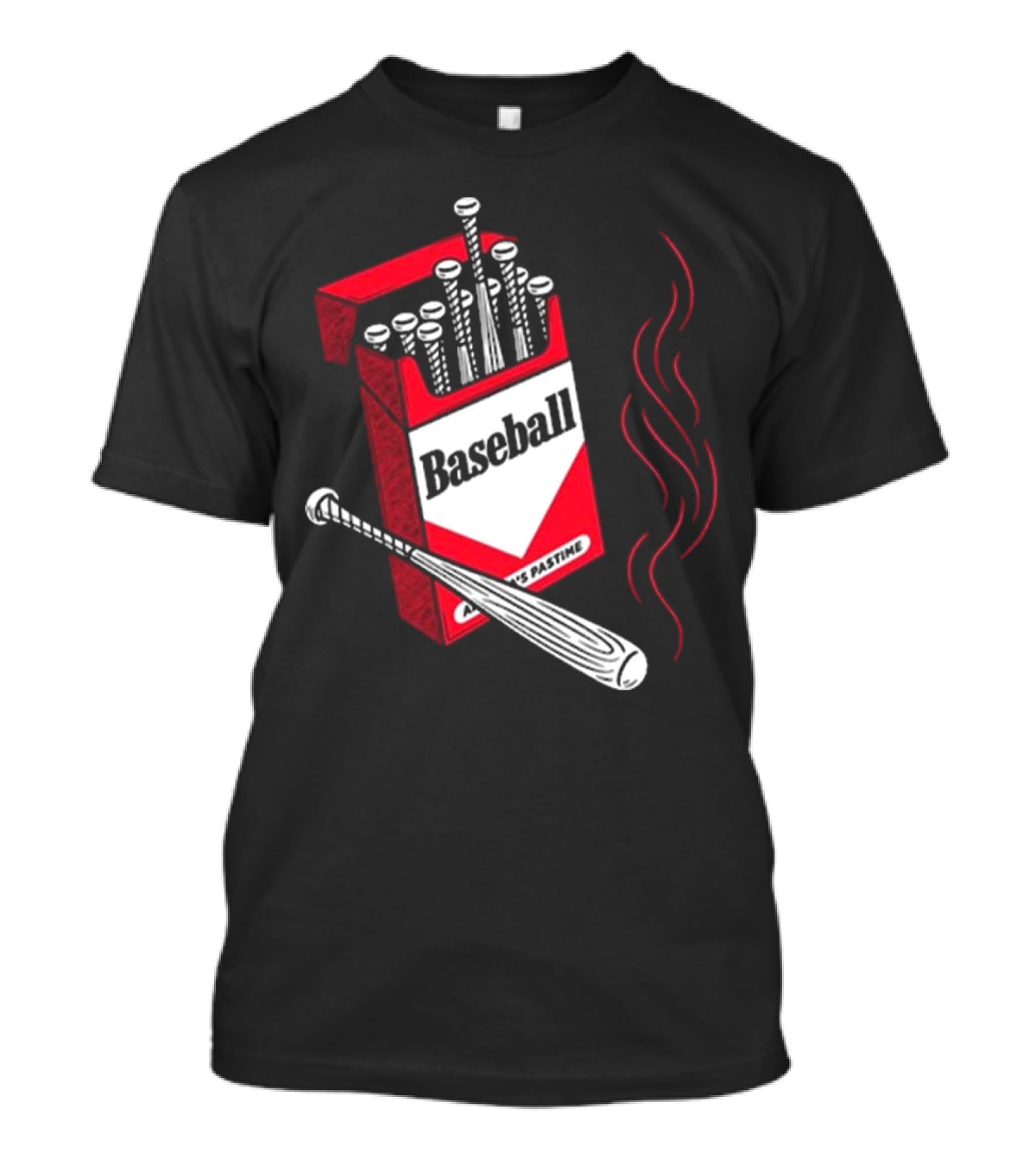 Smoking Barrels Baseball Parody Pack With Bats And Steam Imagery T-Shirt