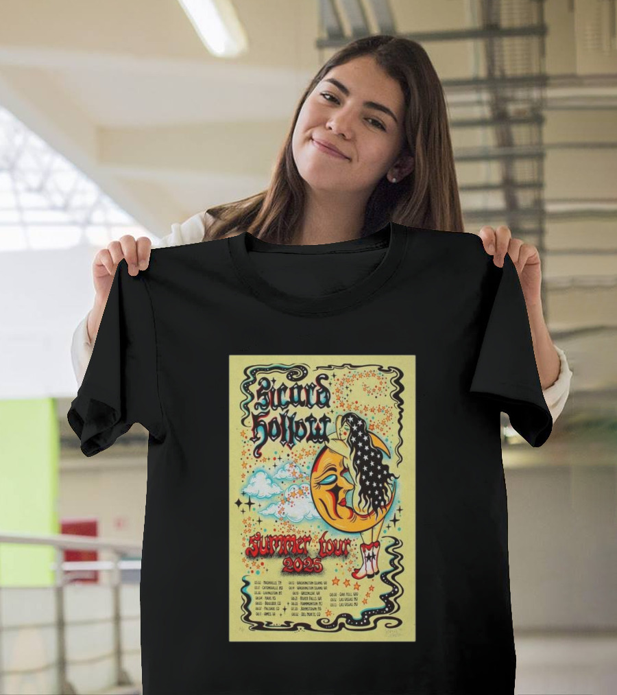 Sicard Hollow Summer Tour 2025 Moon and Stars Graphic with Tour Dates T-Shirt