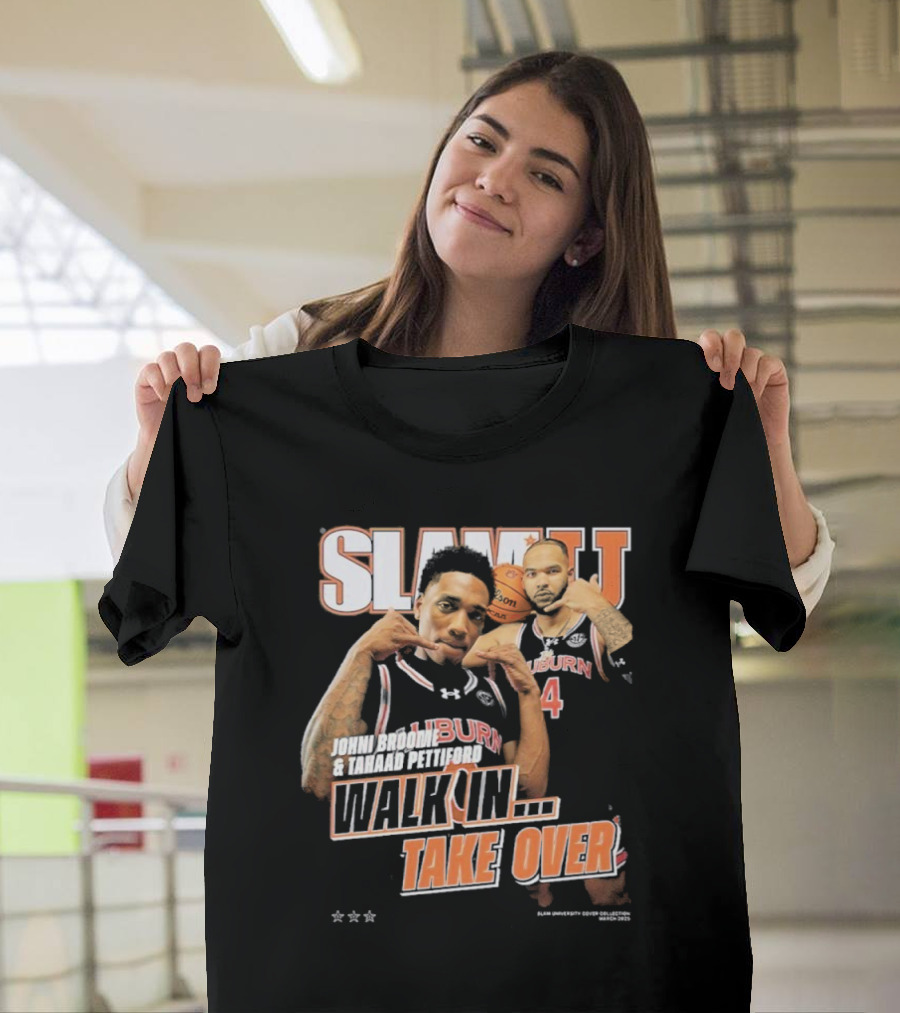 SLAM Auburn Tigers Men's Basketball Walker Kessler Jabari Smith Jr Walk In Take Over T-Shirt