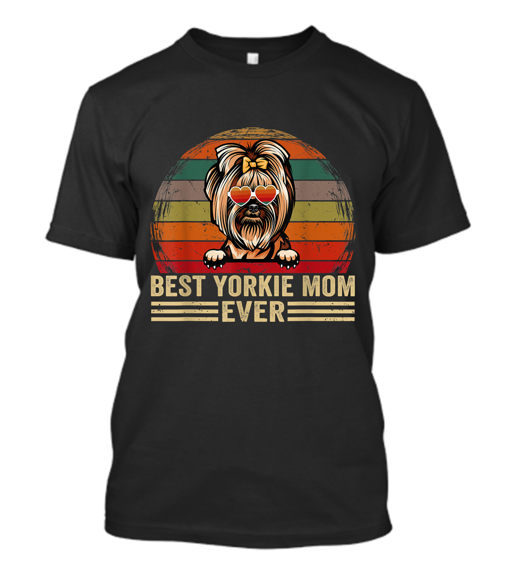 Best Yorkie Mom Ever Vintage T-Shirt