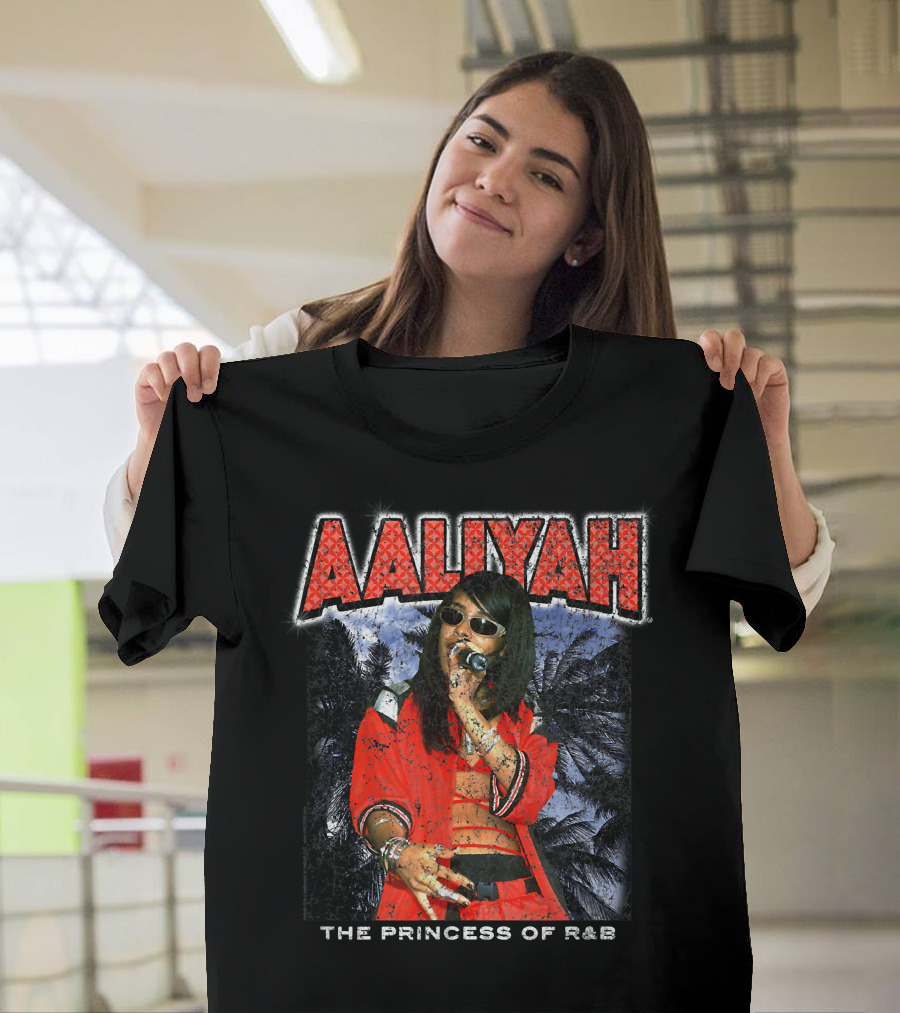 Aaliyah The Princess Of R&B Red Outfit Performance T-Shirt