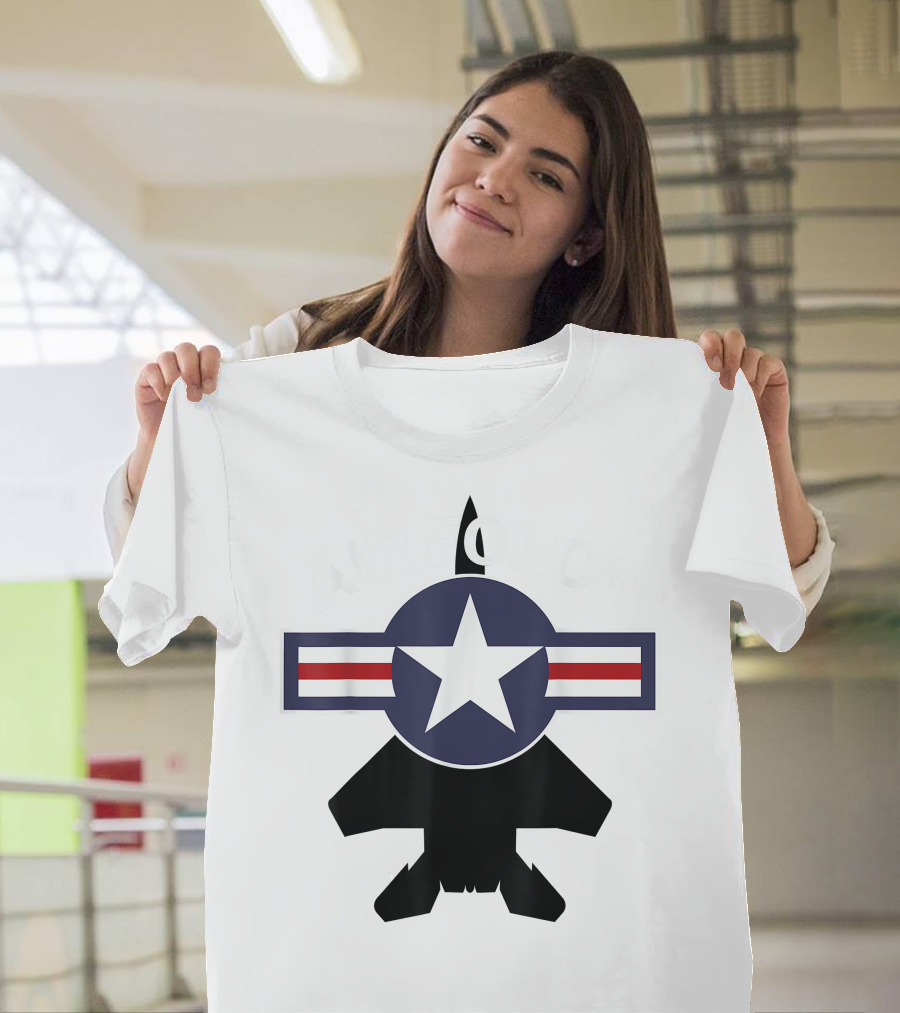 Air Force Vintage Roundel with F15 Jet T-Shirt