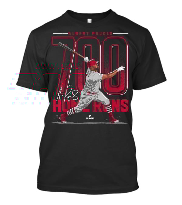 Albert Pujols 700 Home Runs St Louis Baseball MLBPA Players T-Shirt