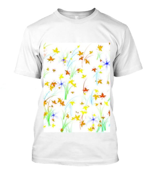 M #019 Colorful Autumn Leaves And Grass T-Shirt