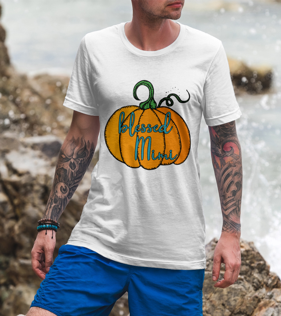 Blessed Mimi Pumpkin Autumn Harvest T-Shirt