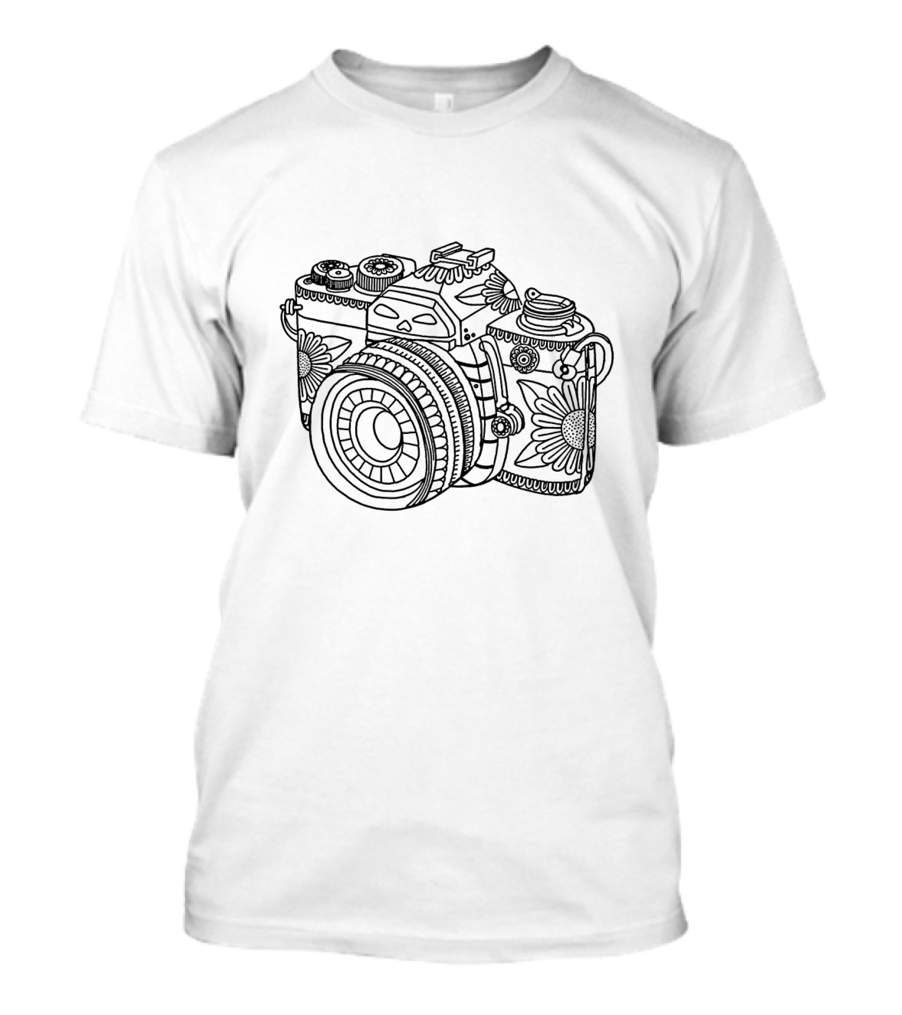 Camera Flower Pattern For Photographer's Aesthetic T-Shirt