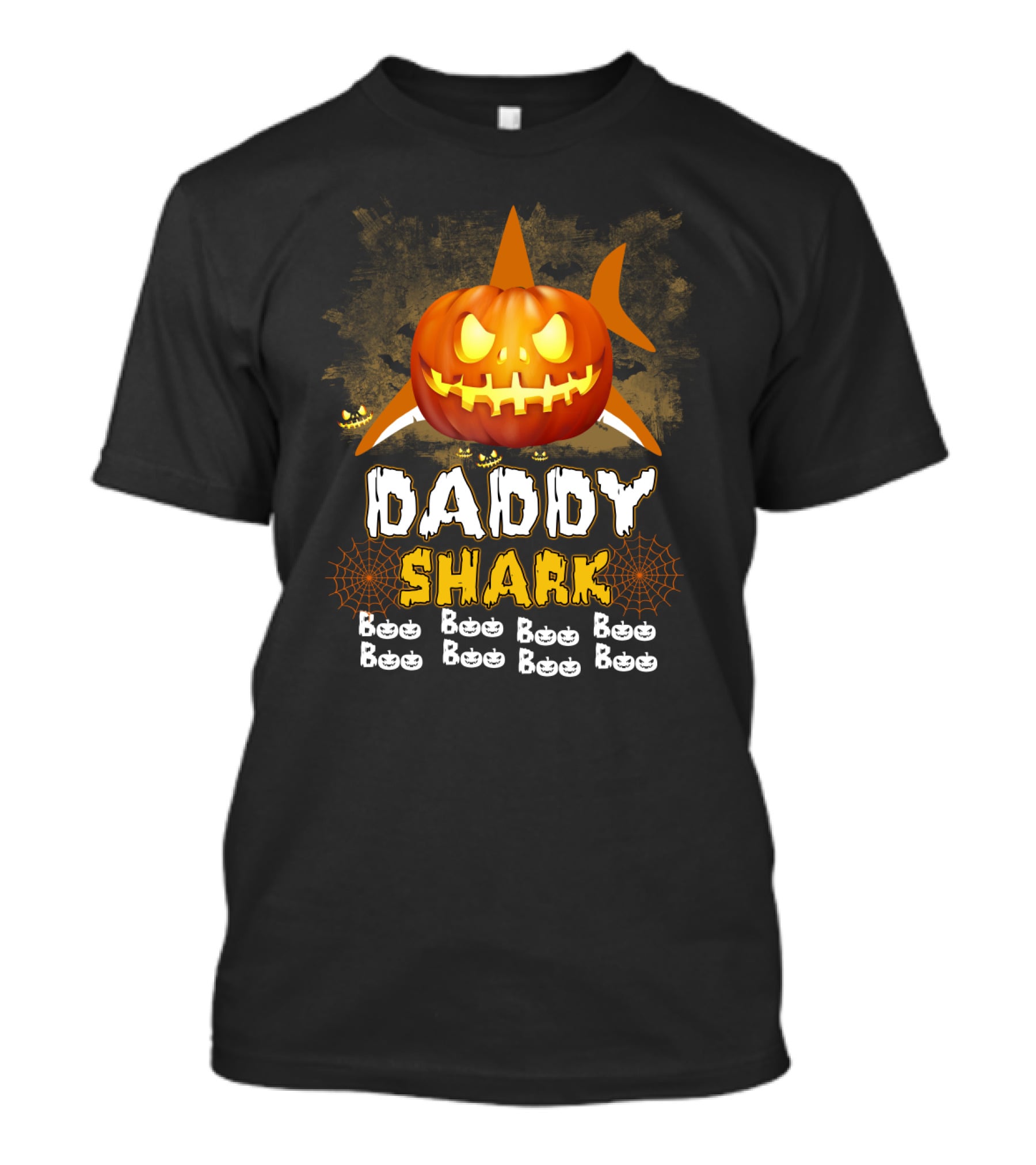 Daddy Shark Halloween Pumpkin Boo T-Shirt
