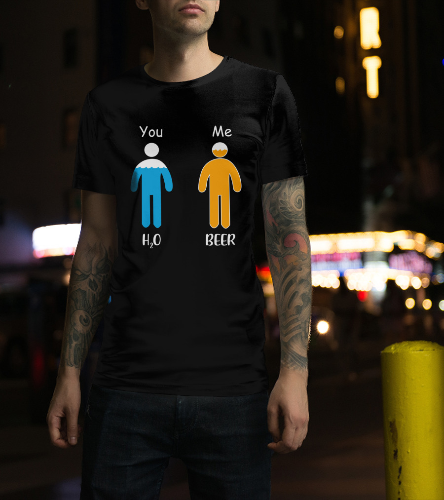 You Me H2O Beer Icon Figures T-Shirt