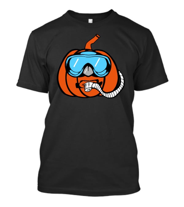 Scuba Pumpkin Halloween Snorkeling Mask T-Shirt